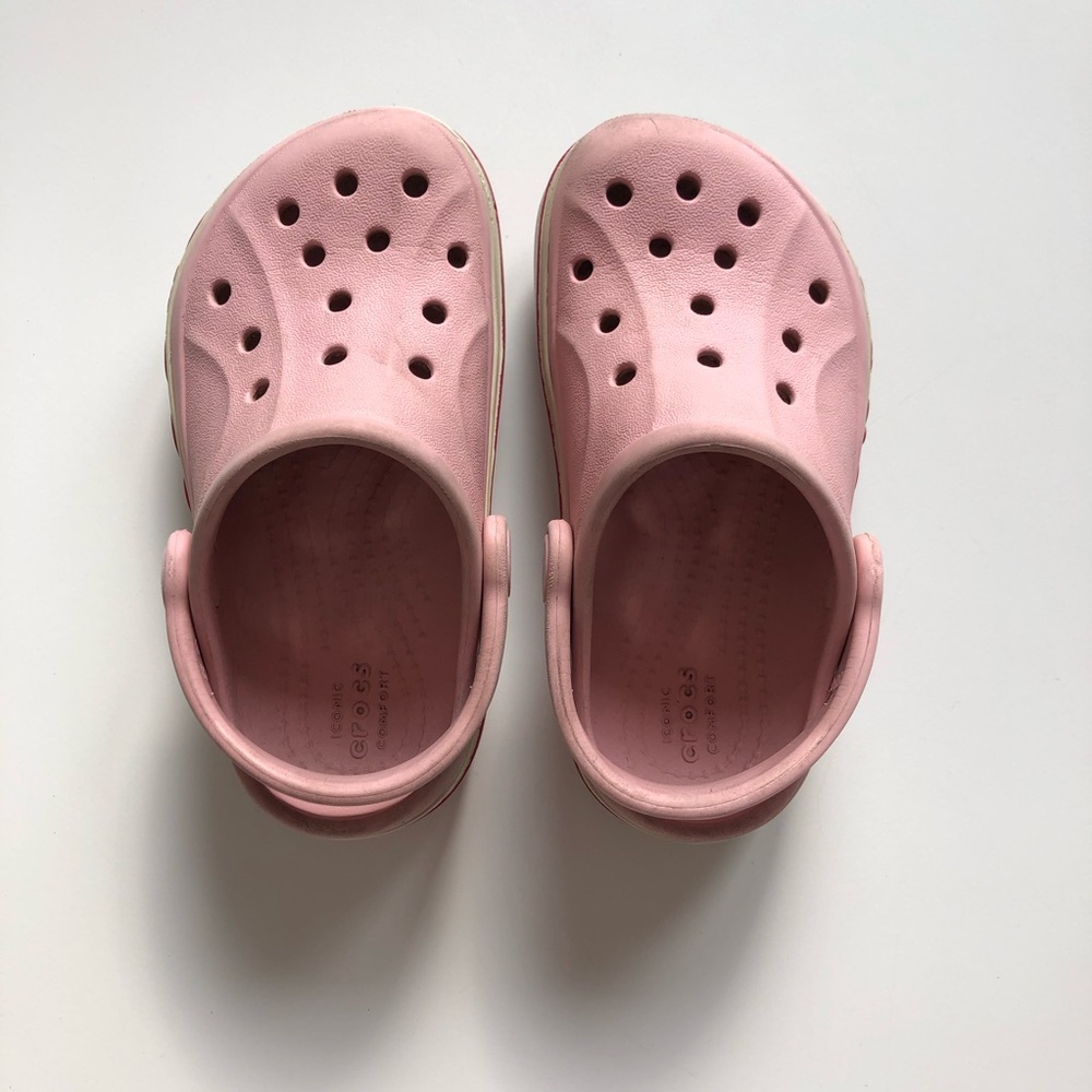 CROCS Kids Toddler Girl Boy Bayaband Pink Clogs Shoes Sandals Sz 8C Unisex